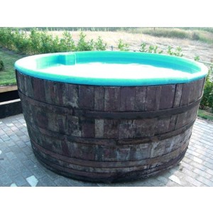Hot Tub / Whirlpool BASIC aus Eichenholzfass, Polyester