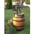 225l-Weinfass, mit Gusseisenpumpe, hell gebeizt aus gebrauchtem Weinfass aus massivem Eichenholz